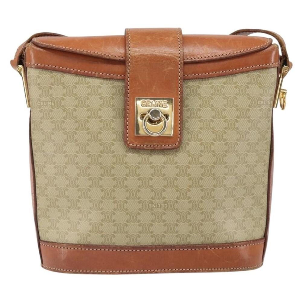 Celine Macadam Shoulder Bag Beige
